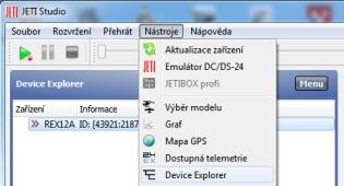 5. Připojte přijímač portem Ext. k USB adaptéru. 6. Program identifikuje připojené zařízení a nabídne vhodnou aktualizaci. Zvolte verzi a variantu firmwaru, dále klikněte na tlačítko Aktualizovat. 7.