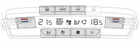 Automatická dvouzónová klimatizace Režim AUTO Program pro komfort Ergonomie a pohodlí Pro zabránění vhánění příliš studeného vzduchu v době, kdy je motor ještě studený, dosahuje ventilace své