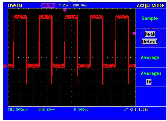 5.4 Analýza a redukce šumu Šum je uvnitř elektronických zařízení velmi častý. Abychom zjistili, co je uvnitř šumu a redaukovali jeho úroveň, nabízí osciloskop velmi důležitou funkci.