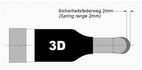 Snímč hrn Středicí přístroje Smosttné příslušenství Sd příslušenství Válcovité stopky 21772 Elektrický snímč hrn 2D/3D ß Se stále svítícím ukztelem.