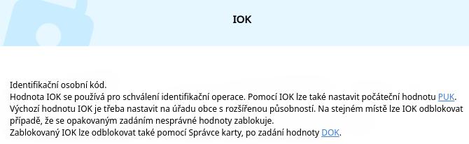 Informace slouží jako nápověda pro práci s tímto kódem a uvádí příklad jeho použití: Obrázek 19: Informace o účelu použití přístupového kódu Pod informací o přístupovém kódu se zobrazuje tabulka