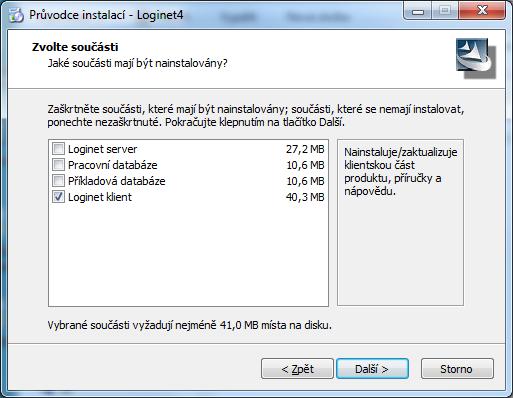 ji prováděl uživatel s Administrátorským oprávněním, v případě klientské instalace, však minimálně s právy Power User.