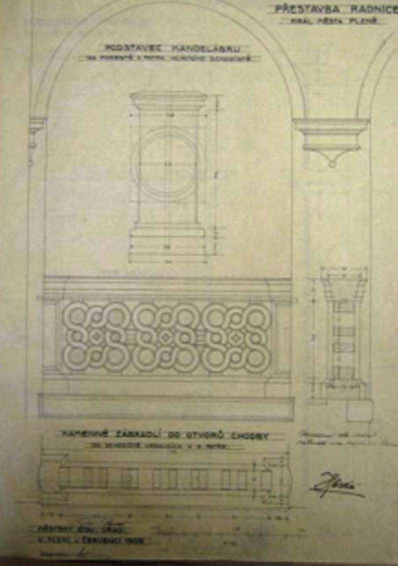 89 Plzeňská radnice návrh kamenného