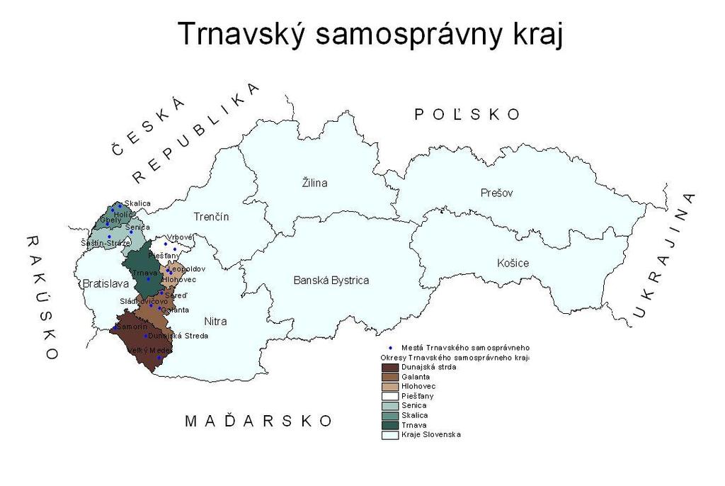 2011) Sídlo kraja 555 509 Trnava