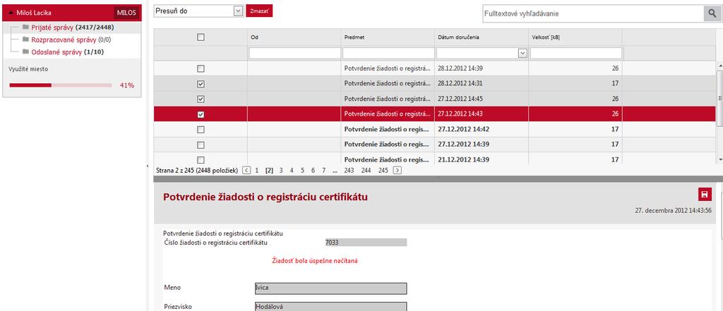 časti obrazovky, kde sa nachádza menu s dostupnými operáciami,