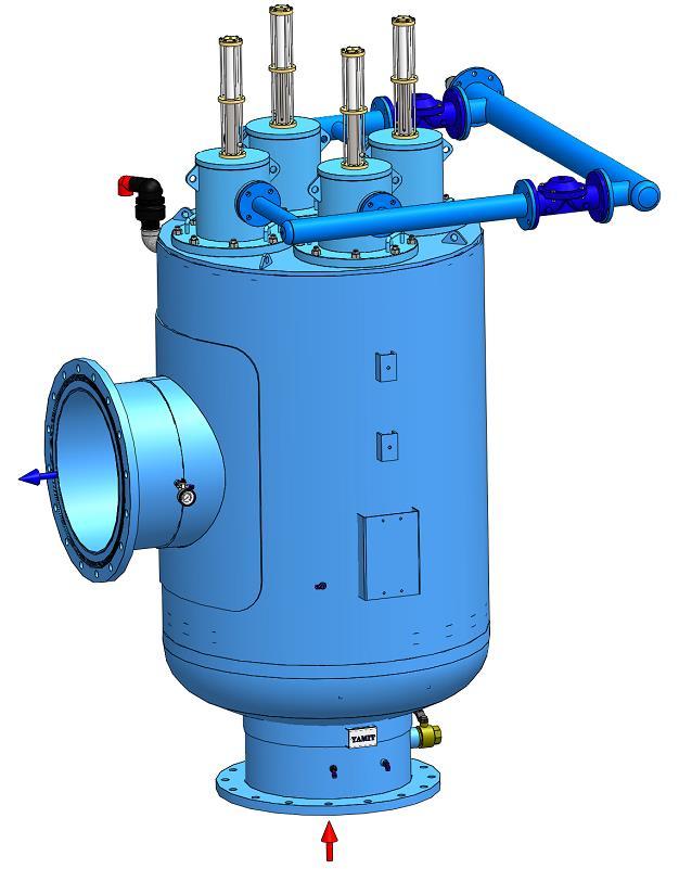 Automatic hydraulic sieve filters with suction nozzles Technická Data In-Line On-Line D No. of Screen Area Max.