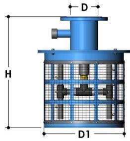 Automatické sací koše před čerpadla - SÉRIE PPS Out D (in) D1 H Hmotnost [kg] Hlasitosti (m) Doporučený průtok (m³/h) 1 200µm 2500 µm PPS1004 4 478 520 60 0.85x0.85x0.85 80 100 PPS1006 6 478 670 75 0.