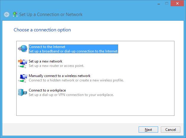 7. Vraťte se zpět do Network and Sharing Center (Centrum síťových připojení a sdílení) a potom klepněte na Set up a new connection or network