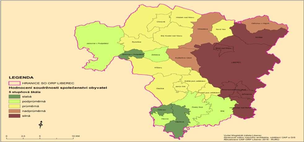 demografickém ukazateli, kterým je vzdělanostní struktura obyvatel, která je až na výjimky (Liberec, Stráž nad Nisou, Šimonovice a Kryštofovo Údolí) na velmi nízké úrovni.