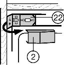 Obsluha u Boční díl upevňovacího úhelníku Fig. 17 (22) sklopte. u Kryt Fig. 17 (2) zase zatlačte. u Všechny díry zavřete zátkami Fig. 17 (30,5). u Na prostřední stojan ložiska Fig.