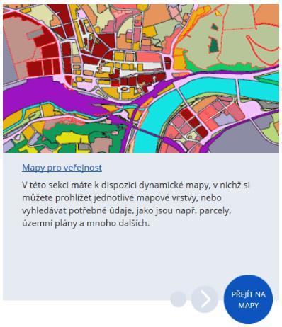 1. Úvod Výdej dat je realizován prostřednictvím dynamické mapové aplikace, která je zpřístupněna na Mapovém portálu města. Odkaz na mapový portál se nachází ve spodní části webové stránky.