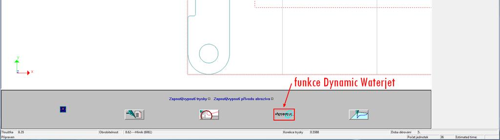 Tento software obsahuje integrovanou databázi parametrů řezání pro prakticky všechny materiály a