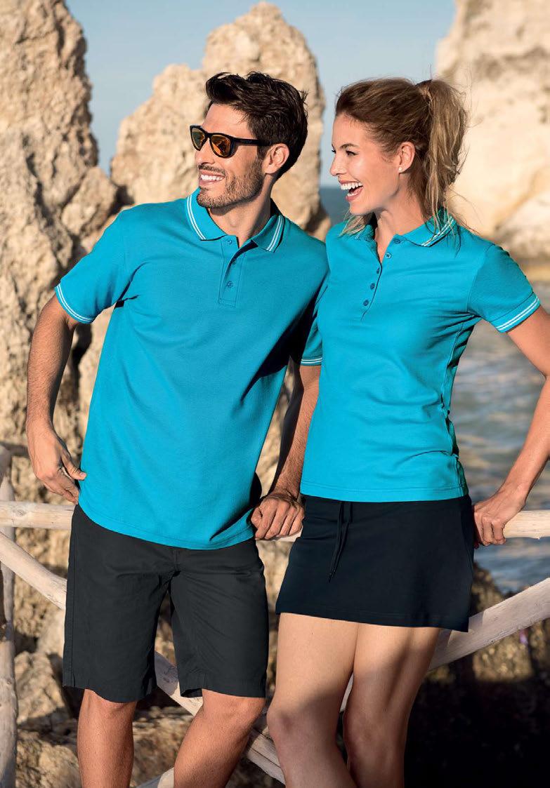 URBAN 219 polokošile pánská DUO Pique, 65 % bavlna, 35 % polyester, 200 g/m 2 S - 3XL dvojitý kontrastní proužek na límci a manžetě límec a manžety na rukávech z žebrového úpletu 1:1 vnitřní část