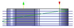 Způsob "Straight line / Rovná čára" zajistí "přímý" přesun mezi záběry pod zadaným úhlem.