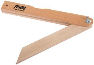 750 x 400 x 35 mm 90 o 650 g 8595574104435 Úhelník 45 (135 ) Slouží k orýsování a měření pevných úhlů 45 o (135 ), je vyroben z bukového dřeva.