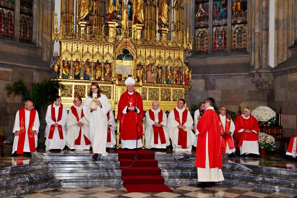 Slavnostní mši předsedal biskup Mons. Josef Hrdlička. Mezi koncelebrujícími kněžími byli ti, kteří mají k hudbě či varhanní službě velmi blízko, např. zakladatel Musica sacra a hudební vědec Dr.