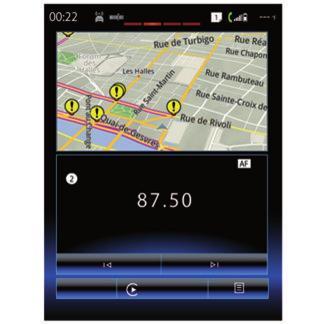ANDROID AUTO, CARPLAY (2/4) CarPlay představení CarPlay je služba integrovaná v chytrém telefonu. Tato služba umožňuje používat některé aplikace telefonu přímo z obrazovky multimediálního systému.