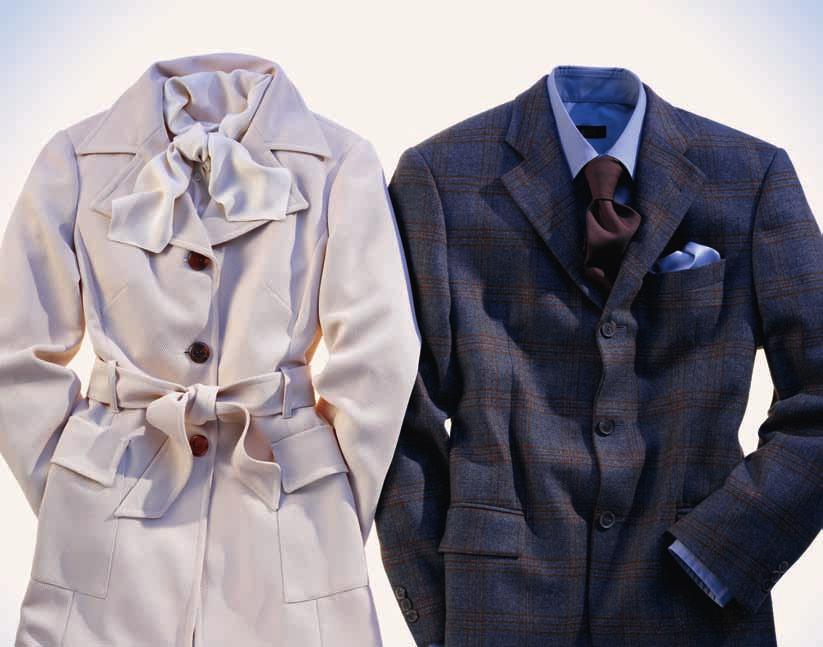 akryl, polyester, Sympatex, GoreTex ) kožené oděvy vysoce citlivá vlákna Přednosti: hospodárnost žádná rozpouštědla žádné