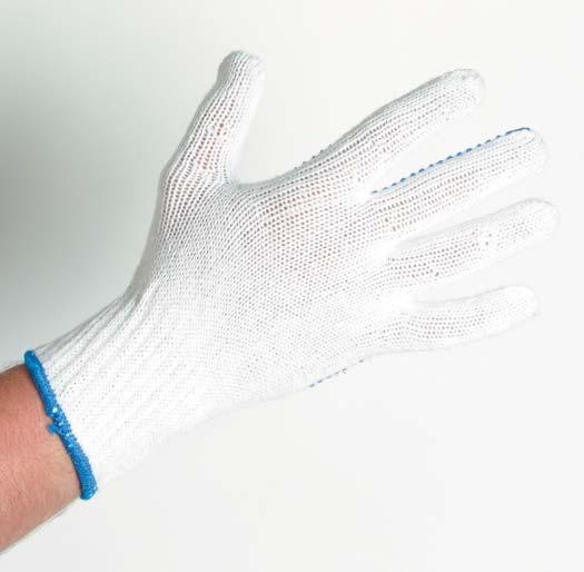 polyester/bavlna úplet s pružným zápěstím, dlaň