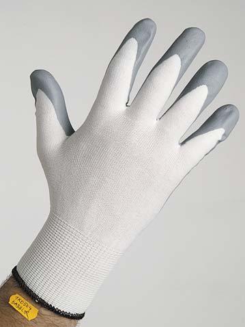 povrstvené polyuretanem, pružná manžeta Seamless grey nylon knit, integrated