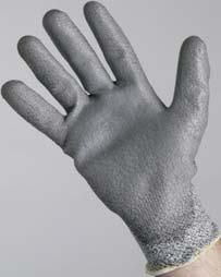 prořezu ostřím, dlaň a prsty povrstvené šedým polyuretanem, barva černobílý