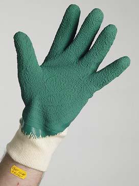 rukavice, 100% akryl, polomáčené v přírodní latexu, zdrsněná