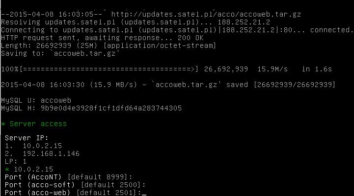 programem ACCO Soft (RMI port) a stiskněte ENTER. 25.