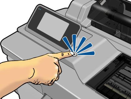 Zapnutí a vypnutí tiskárny Obvyklý a doporučovaný způsob zapínání a vypínání tiskárny je použití tlačítka napájení na předním panelu.