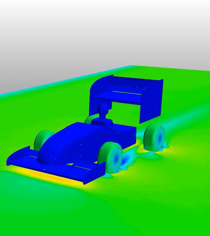 3. Vozidlo #5 2016 MECHANIKA - Aerodynamika Prítlačná sila: 950N (80