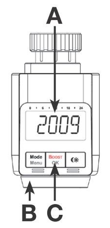 Krok 2: Nastavení data a času Poté, co jste vložili nebo vyměnili baterie, na krátkou chvíli se zobrazí číslo verze firmware a automaticky budete dotázáni na datum a čas.