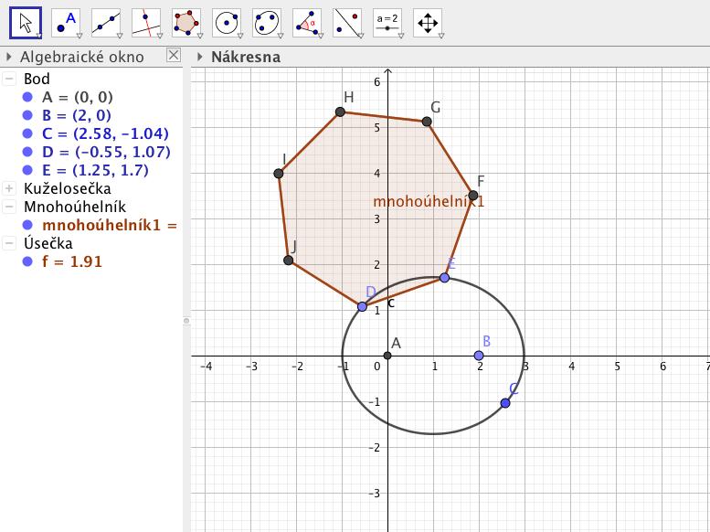 Geogebra volný klikací software z něhož lze dostat Tikz output soubor -> Export -> Grafický náhled jako PGF/TikZ -> Generovat PGF/TikZ kód \documentclass[10pt]{article} \usepackage{pgf,tikz}