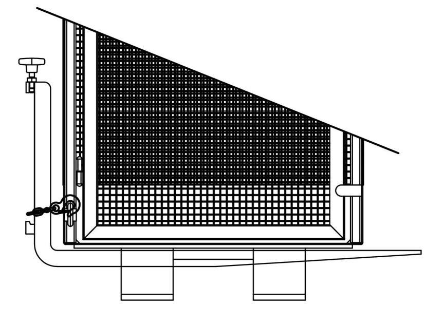 Obr. 2 Detail zajištění na vidlicích VZV 2.3. Technické údaje a) Základní technické parametry Parametr Rozměr ZKRU 300/1,2x0,8 Nosnost Klece WLL (Q) [kg] 300 Nosnost zdvíhacího zařízení min.