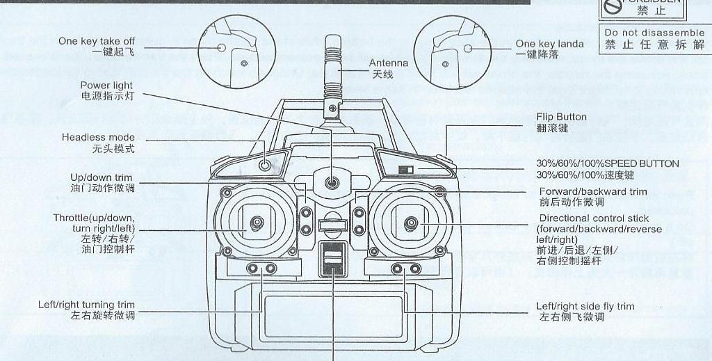 Motor- motor Tact switch- vypínač Lower casing- spodní část těla kvadrokoptéry Upper casing- vrchní část těla kvadrokoptéry