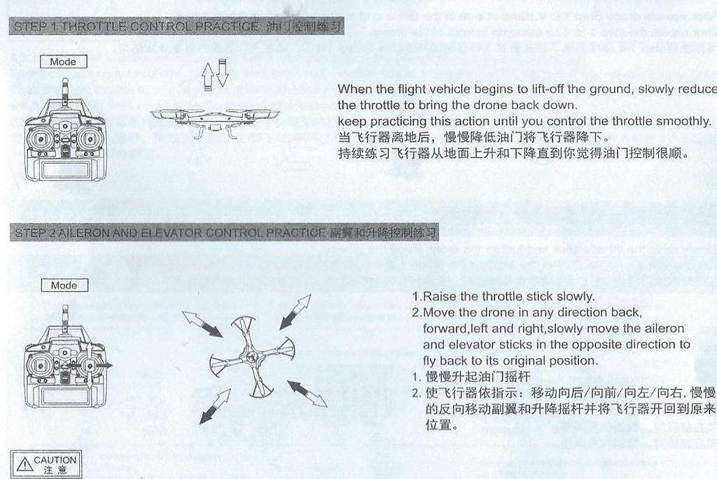 Aileron and elevator control practise- následně