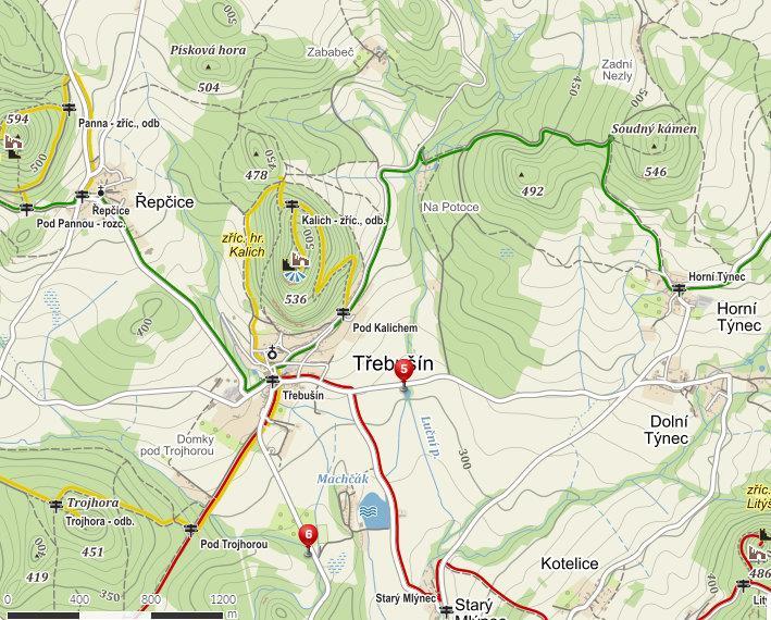 Obr. 8: Mapa Trojhorského potoka
