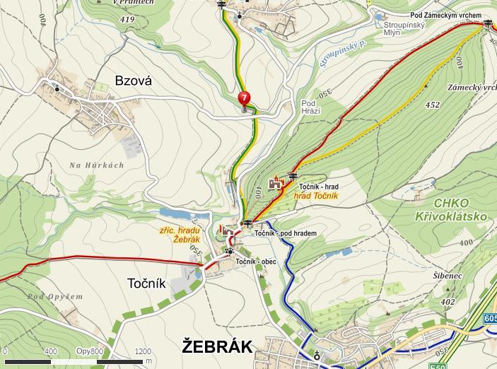 Obr. 9: Mapa Bzovského potoka s
