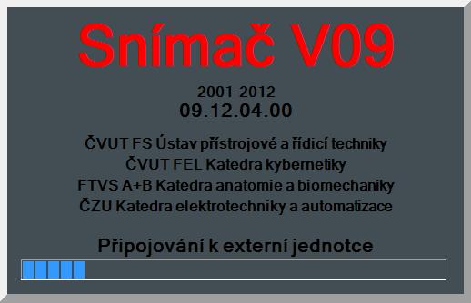 Pokud externí jednotka není nalezena/připojena, tak program zobrazí dialog informující o nenalezení externí jednoty a pro svou další činnost zablokuje všechny funkce, které s ní souvisejí.