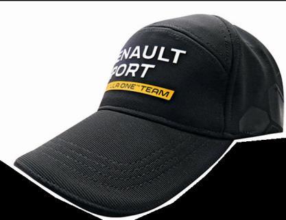 Potlač logom Renault a logami sponzorov. Tkaný štítok - francúzska trikolóra. Farba: čierna, žltá.