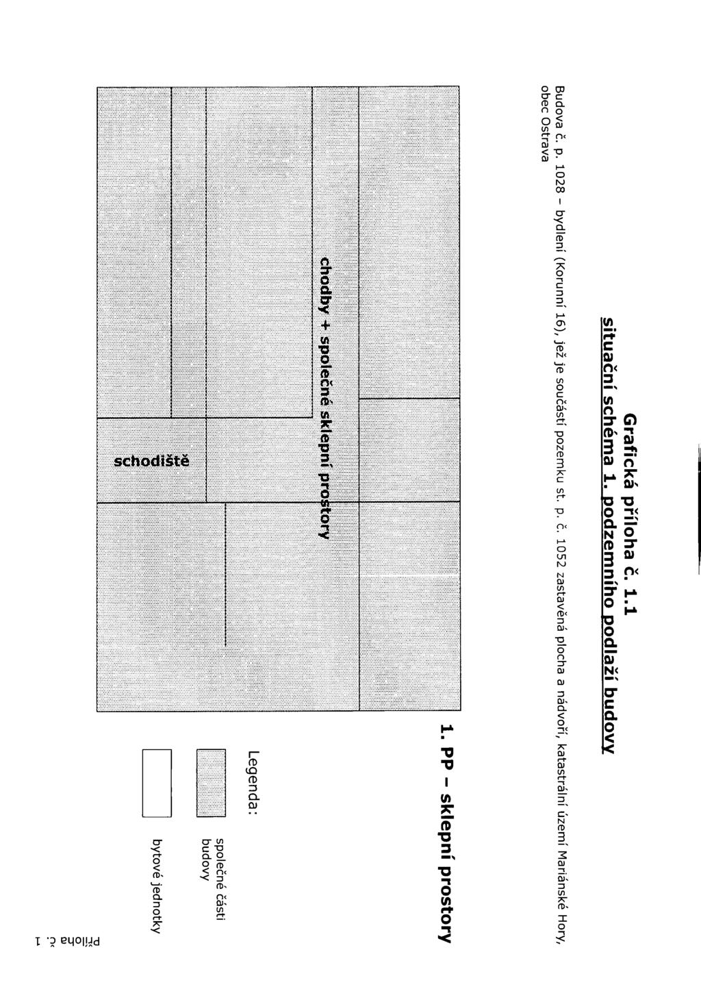 Budova č. p. 1028 bydlení (Korunní 16), jež je součástí pozemku st. p. č. 1052 zastavěná plocha a nádvoří, katastrální území Mariánské Hory, obec Ostrava Grafická příloha č.
