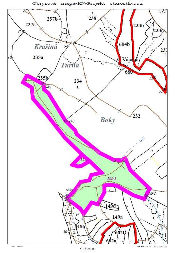 f. Obrysová mapa s