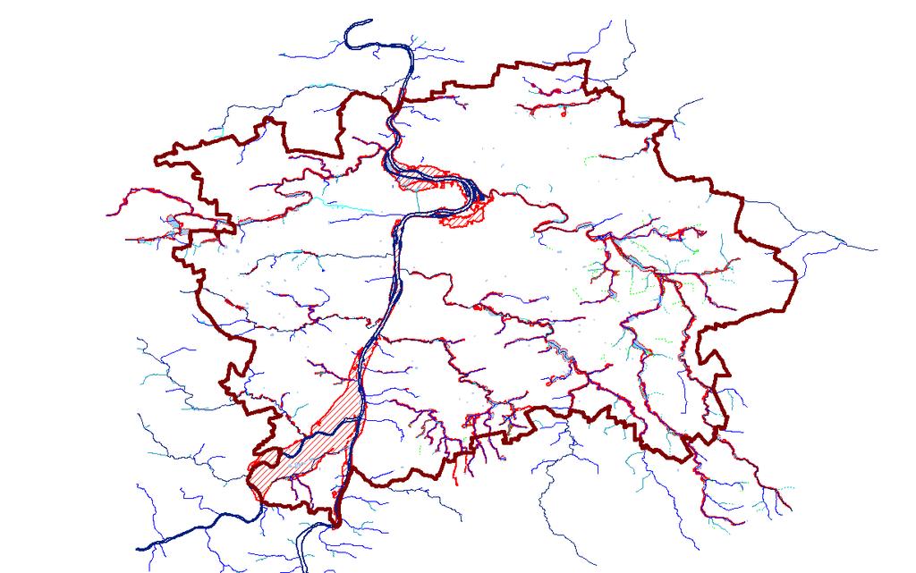 Povodně: Popis specifik Prahy Hydrografická síť na území Hlavního města Prahy je tvořena řekou Vltavou, která s délkou 30,5 km na území města tvoří severo-jižní osu a která v oblasti Lahovic přibírá