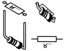 Barevná označení součástek (hodnoty + tolerance) 0 = černá; 1 = hnědá; 2 = červená; 3 = oranžová; 4 = žlutá; 5 = zelená; 6 = modrá; 7 = fialová; 8 = šedá; 9 = bílá; A = stříbrná; B = zlatá 2.