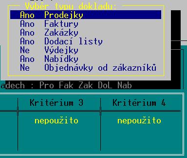 Klávesou <F3> se nastavují jednotlivé akce - procentní sleva, cenová sazba, přidání položky zboží, obalu, nebo práce.