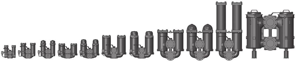 Potrubní filtry přepínatelné v litinovém provedení až 2500 l/min, až 64 bar 111 241 261 331 501 661 851 951 1301 1321 2701 1. TECHNICKÝ POPIS 1.