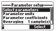 Kapitola 6 MENU NASTAVENÍ PARAMETRŮ V hlavním menu použijte tlačítka šipek pro označení Parameter Setup (Nastavení