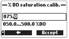 Zobrazí se následovné zprávy: Storing (ukládání) a Calibration completed (kalibrace ukončena). Stiskněte OK pro návrat do menu Calibration. Pro návrat do hlavního menu stiskněte dvakrát ESC.