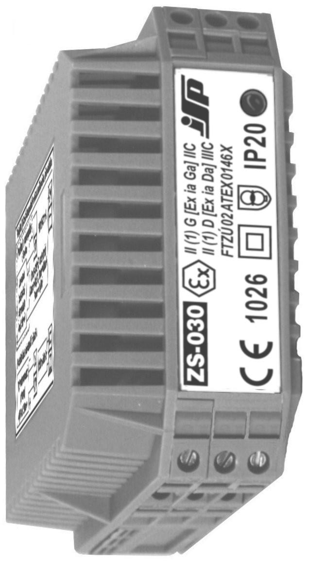 JSP Měření a regulace Napájecí zdroje - NA0045CZ - 2017/09 NÁVOD ZS-030 Jiskrově bezpečný oddělovací člen a stabilizovaný napájecí zdroj bez a s přenosem komunikačního signálu HART Galvanicky
