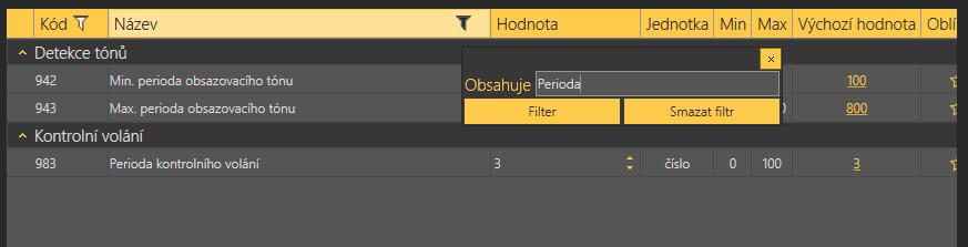 Do políčka pro zadání hledaného stringu vložte text, který chcete nalézt, a stiskněte tlačítko Filtr. V tuto chvíli se vámi nastavený filtr aktivuje a zobrazí nalezené hodnoty v daném sloupci.