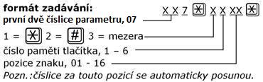 Číslo Název Rozsah Výchozí Poznámka Info par. parametru hodnot hodnota 071 Paměť 1 pro kontrolní volání max.