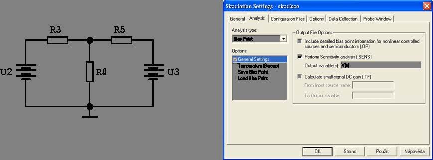 citlivostní analýza v programu Pspice